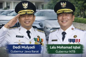 Gubernur NTB Lalu Muhamad Iqbal dan Gubernur Jawa Barat Dedi Mulyadi dalam isu sewa mobil listrik
