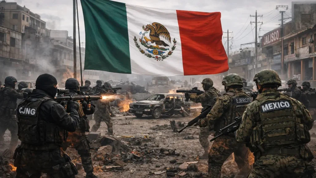 Operasi militer tewaskan El Mencho. Meksiko diguncang gelombang kekerasan kartel. Fakta lengkap, kronologi, dan analisis.