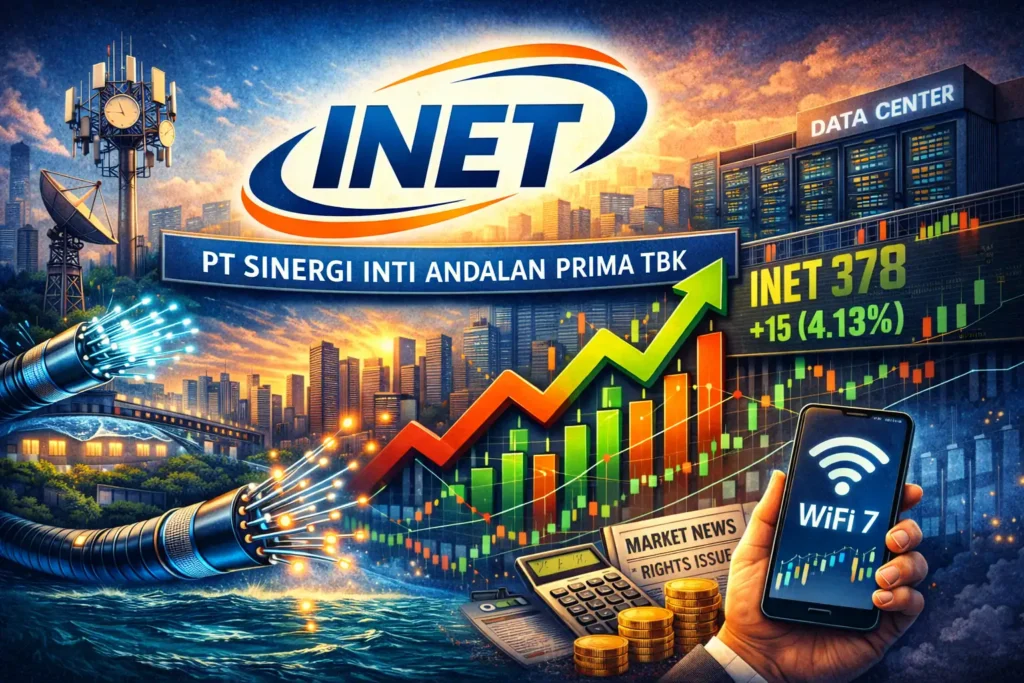 Fundamental Saham INET Terbaru 2026 1 Ilustrasi Saham INET Februari 2026 – Fundamental dan Grafik Harga