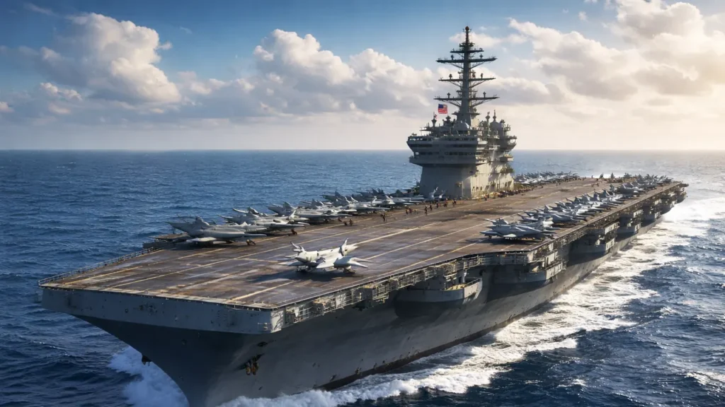 Kapal induk Angkatan Laut Amerika Serikat berlayar di kawasan Timur Tengah