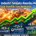 Grafik kenaikan saham perusahaan senjata Amerika saat konflik Iran meningkat
