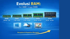 perkembangan RAM komputer dari DDR1 hingga DDR5