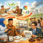 Analisis kebijakan publik yang melibatkan sosiolog, ahli hukum, dan data sosial untuk merumuskan kebijakan pembangunan daerah.