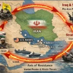 peta strategi ring of fire iran mengepung pangkalan amerika di timur tengah