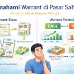 Ilustrasi perbandingan warrant biasa dan waran terstruktur Call dan Put di pasar saham Indonesia untuk investor pemula