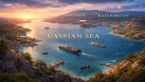 Laut Kaspia, Halaman belakang Logistik Russia-Iran